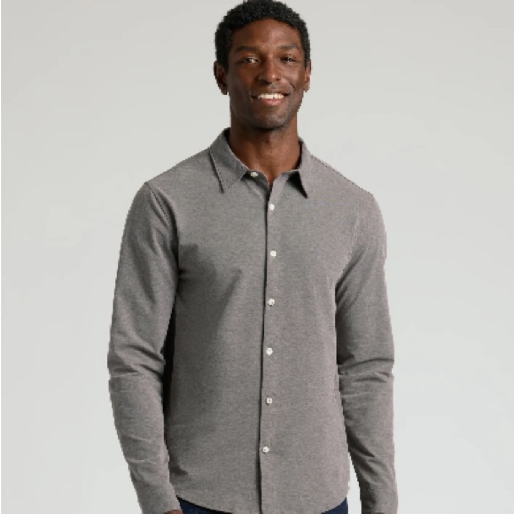 True Classic Oxford Button Down Grey XL NWT Long Sleeeve shirt